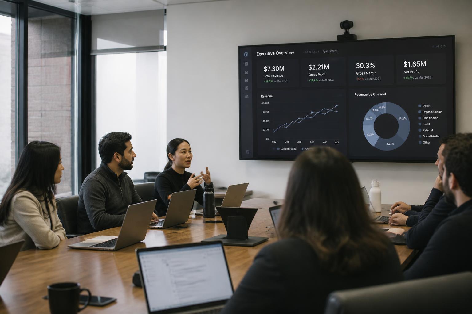 Growventures boardroom at dusk